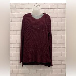 APT 9 women Burgundy long sleeve sweater /size XXL